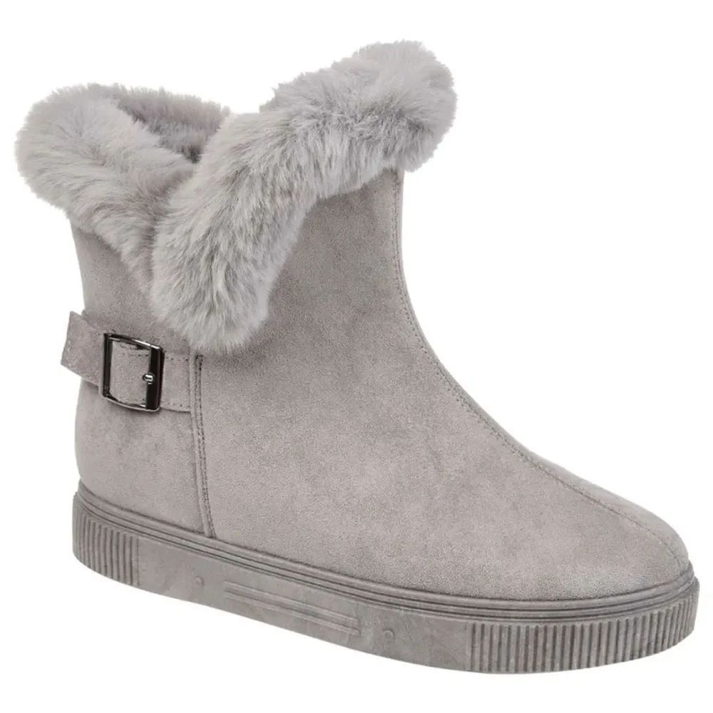 Journee Collection Women's Gray Sibby Winter Boots Size 6M New